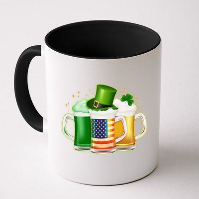St Patricks Day Usa American Flag Beers Mug