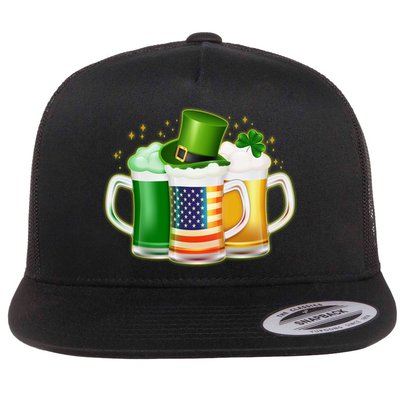St Patricks Day Usa American Flag Beers Flatbill Hat