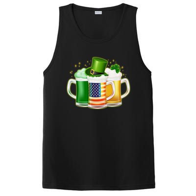 St Patricks Day Usa American Flag Beers PosiCharge Competitor Tank