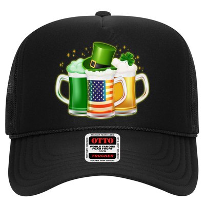 St Patricks Day Usa American Flag Beers Trucker Hat