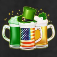 St Patricks Day Usa American Flag Beers Golf Towel
