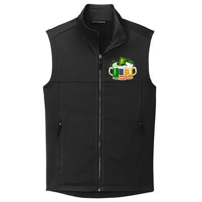 St Patricks Day Usa American Flag Beers Collective Smooth Fleece Vest