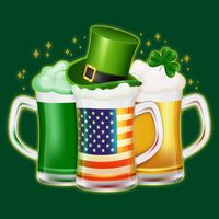 St Patricks Day Usa American Flag Beers Cooling Performance Crew T-Shirt