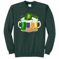 St Patricks Day Usa American Flag Beers Sweatshirt