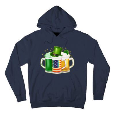 St Patricks Day Usa American Flag Beers Tall Hoodie