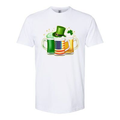 St Patricks Day Usa American Flag Beers Softstyle® CVC T-Shirt