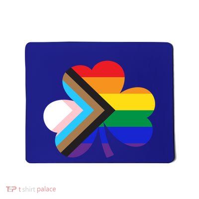 St Patricks Day Lgbtq Progress Pride Shamrock Gift Mousepad