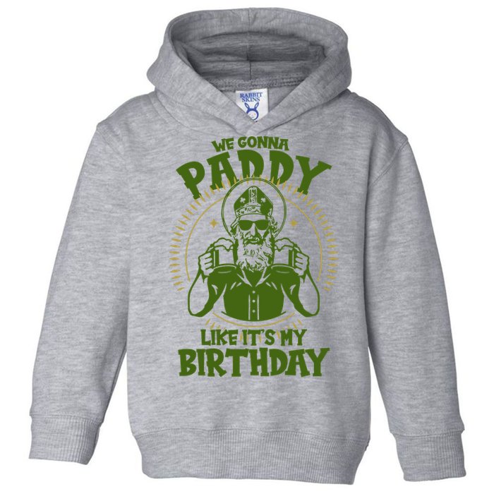 St Patricks Day We Gonna Paddy Like Its My Birthday Toddler Hoodie
