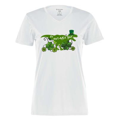 St Patrex Day Funny St Patricks Day Women's Momentum V-Neck T-Shirt