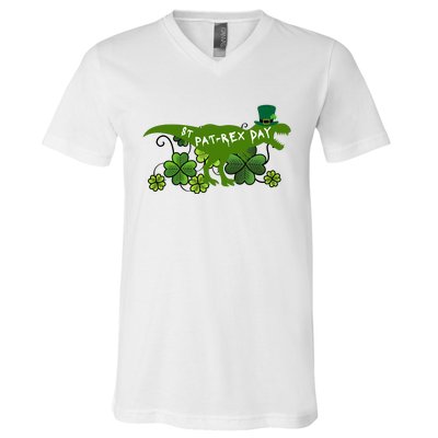 St Patrex Day Funny St Patricks Day V-Neck T-Shirt