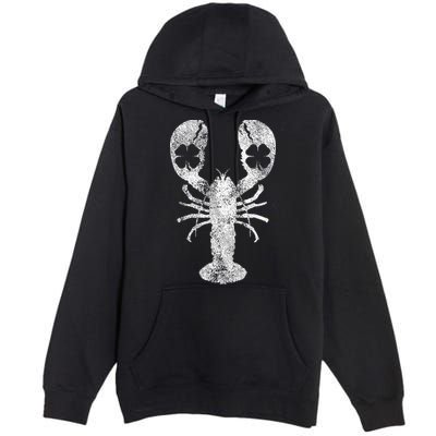 St. Patrick's Day Shamrock Lobster Irish Green Saint Paddy's Premium Pullover Hoodie
