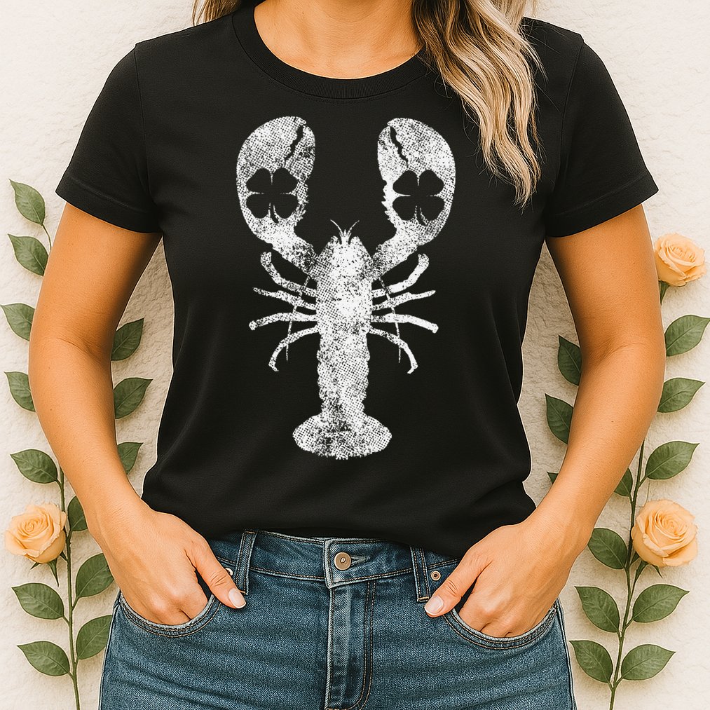 St. Patrick's Day Shamrock Lobster Irish Green Saint Paddy's Womens T-Shirt