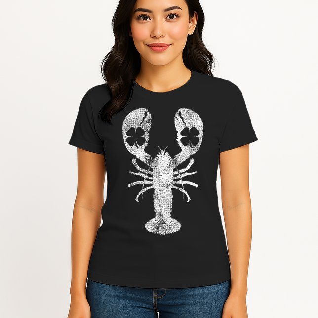 St. Patrick's Day Shamrock Lobster Irish Green Saint Paddy's Womens T-Shirt