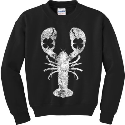 St. Patrick's Day Shamrock Lobster Irish Green Saint Paddy's Kids Sweatshirt