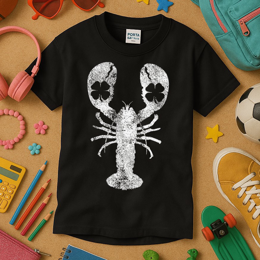 St. Patrick's Day Shamrock Lobster Irish Green Saint Paddy's Kids T-Shirt