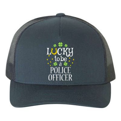 St Patrick's Day Lucky To Be A Police Officer Gift Yupoong Adult 5-Panel Trucker Hat