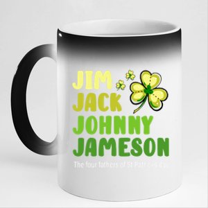 St Patricks Day Funny Quote Jack Jim Johnny Gift 11oz Black Color Changing Mug