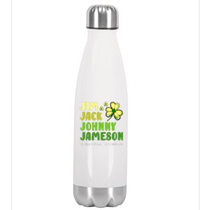 St Patricks Day Funny Quote Jack Jim Johnny Gift Stainless Steel Insulated Water Bottle