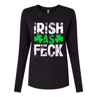 Saint Patrick's Day Lucky Irish As Feck Funny Womens Cotton Relaxed Long Sleeve T-Shirt