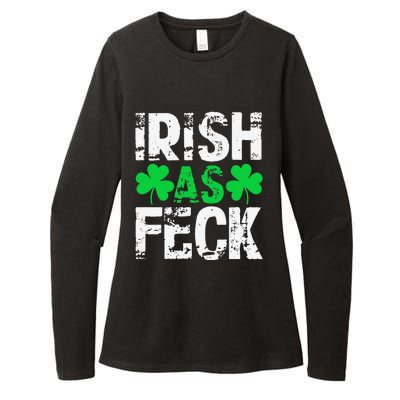 Saint Patrick's Day Lucky Irish As Feck Funny Womens CVC Long Sleeve Shirt