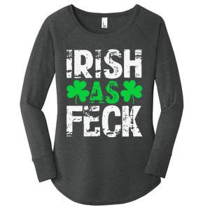 Saint Patrick's Day Lucky Irish As Feck Funny Women's Perfect Tri Tunic Long Sleeve Shirt