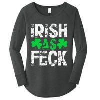 Saint Patrick's Day Lucky Irish As Feck Funny Women's Perfect Tri Tunic Long Sleeve Shirt