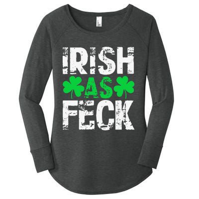 Saint Patrick's Day Lucky Irish As Feck Funny Women's Perfect Tri Tunic Long Sleeve Shirt