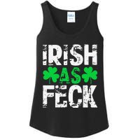 Saint Patrick's Day Lucky Irish As Feck Funny Ladies Essential Tank