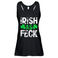 Saint Patrick's Day Lucky Irish As Feck Funny Ladies Essential Flowy Tank