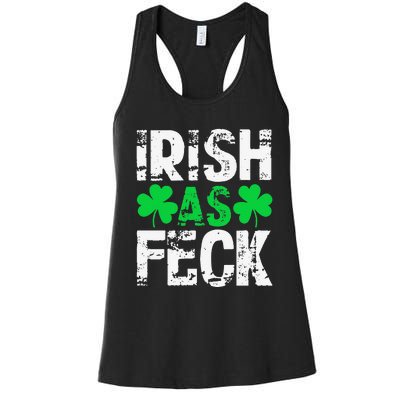 Saint Patrick's Day Lucky Irish As Feck Funny Women's Racerback Tank