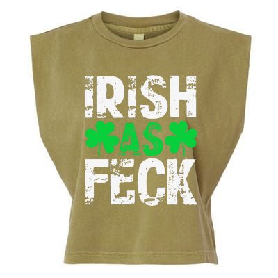 Saint Patrick's Day Lucky Irish As Feck Funny Garment-Dyed Women's Muscle Tee