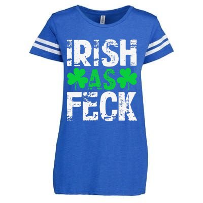 Saint Patrick's Day Lucky Irish As Feck Funny Enza Ladies Jersey Football T-Shirt