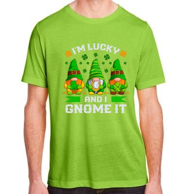 St Patrick's Day Irish Gnomes Funny Saying Gift Adult ChromaSoft Performance T-Shirt