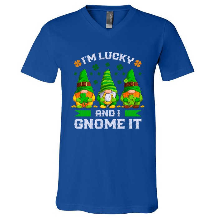 St Patrick's Day Irish Gnomes Funny Saying Gift V-Neck T-Shirt