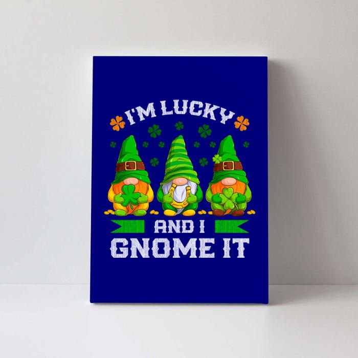 St Patrick's Day Irish Gnomes Funny Saying Gift Canvas