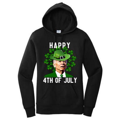 Funny Leprechaun St Patricks Day, Joe Biden Happy 4th Of July, Biden St Patricks Day Women's Pullover Hoodie