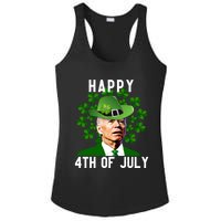 Funny Leprechaun St Patricks Day, Joe Biden Happy 4th Of July, Biden St Patricks Day Ladies PosiCharge Competitor Racerback Tank