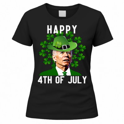 Funny Leprechaun St Patricks Day, Joe Biden Happy 4th Of July, Biden St Patricks Day Women's T-Shirt