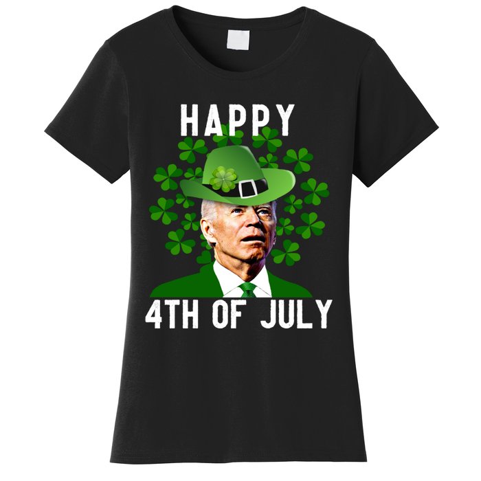 Funny Leprechaun St Patricks Day, Joe Biden Happy 4th Of July, Biden St Patricks Day Women's T-Shirt