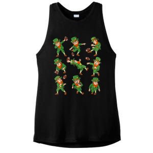 St Patricks Day Leprechaun Football Player Funny Ladies PosiCharge Tri-Blend Wicking Tank