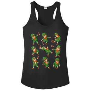 St Patricks Day Leprechaun Football Player Funny Ladies PosiCharge Competitor Racerback Tank