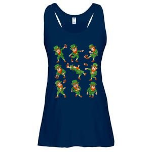 St Patricks Day Leprechaun Football Player Funny Ladies Essential Flowy Tank