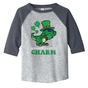 St Patricks Day Mommys Lucky Charm TRex Toddler Fine Jersey T-Shirt