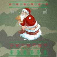 Santa Pooping Down The Chimney Ugly Sweater Christmas Legacy Tie Dye Trucker Hat