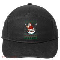 Santa Pooping Down The Chimney Ugly Sweater Christmas 7-Panel Snapback Hat