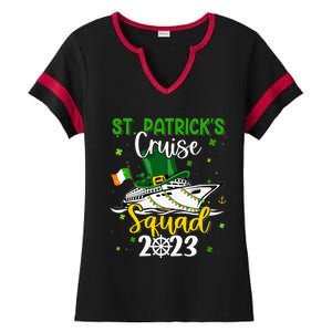 St Patrick's Day Cruise Squad Group Family Matching Ladies Halftime Notch Neck Tee