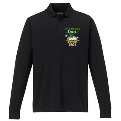 St Patrick's Day Cruise Squad Group Family Matching Performance Long Sleeve Polo