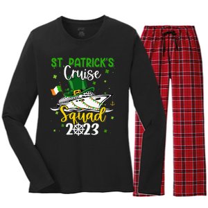 St Patrick's Day Cruise Squad Group Family Matching Women's Long Sleeve Flannel Pajama Set 