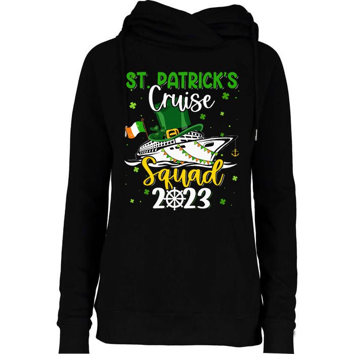 St Patrick's Day Cruise Squad Group Family Matching Womens Funnel Neck Pullover Hood