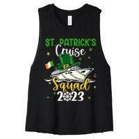 St Patrick's Day Cruise Squad Group Family Matching Women's Racerback Cropped Tank